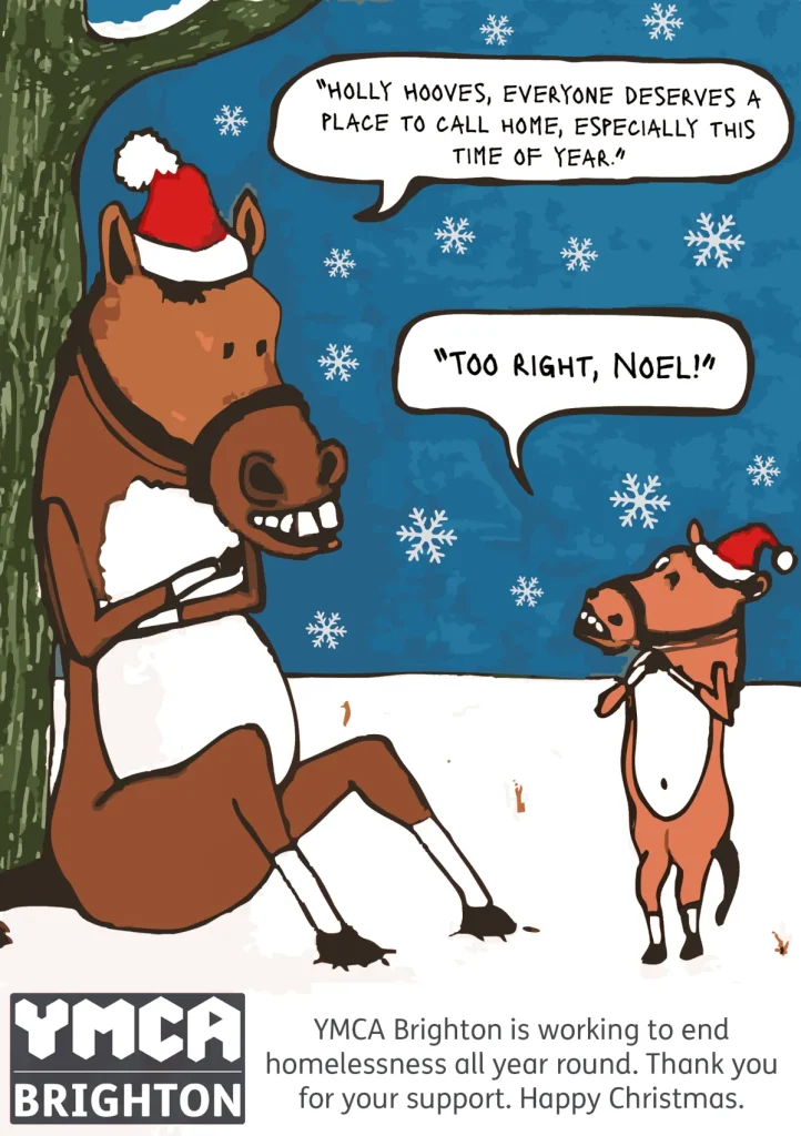 Christmas card designed by Michael for YMCA Brighton